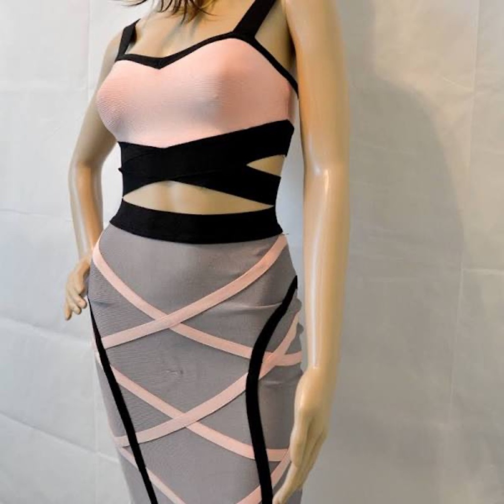 House of CB bandage two piece mini dress